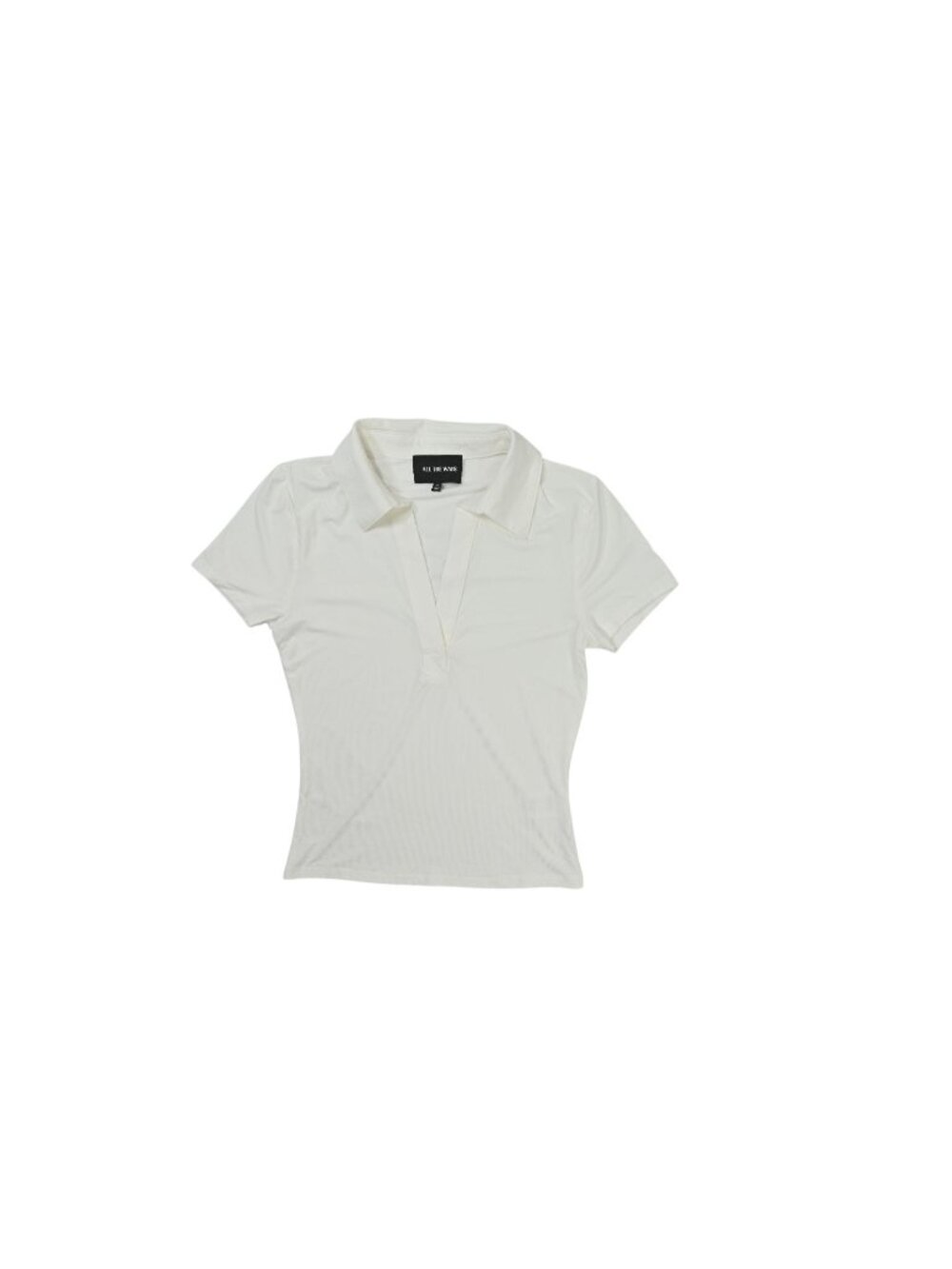 ALL THE WAYS Terri Polo Top in White